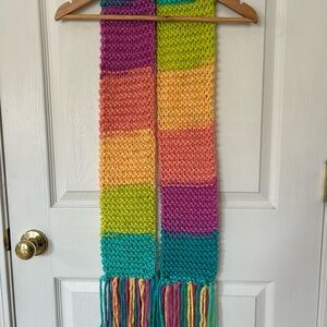 Hand knit Colorful Knit Scarf